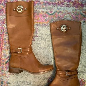 Micheal Kors cognac riding boots
